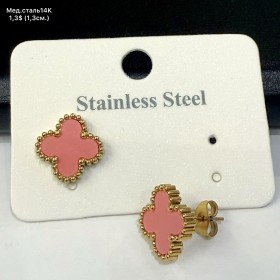 Сережки мед.сталь14К 10716 (1.3см)